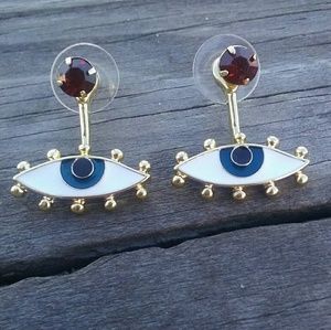 Evil eye ear jacket (peek a boo)